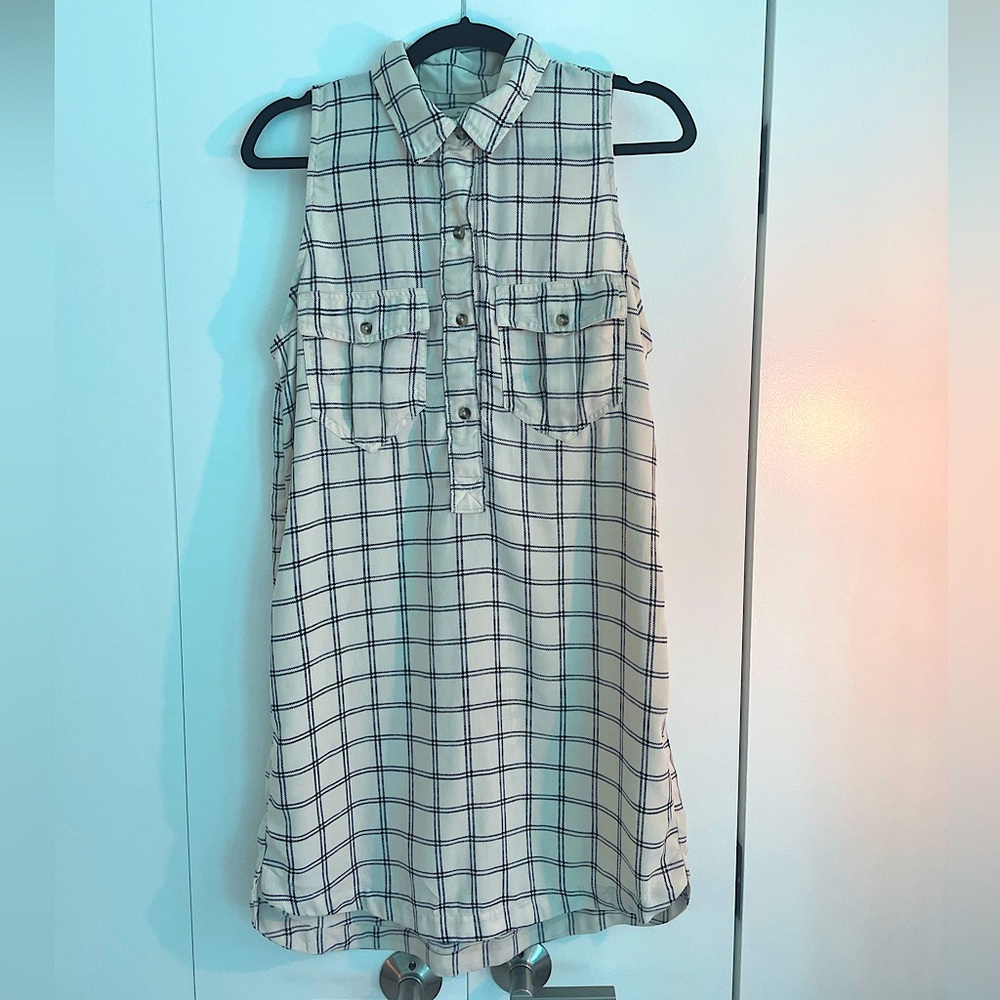 Abercrombie plaid Sleeveless Shirt Dress